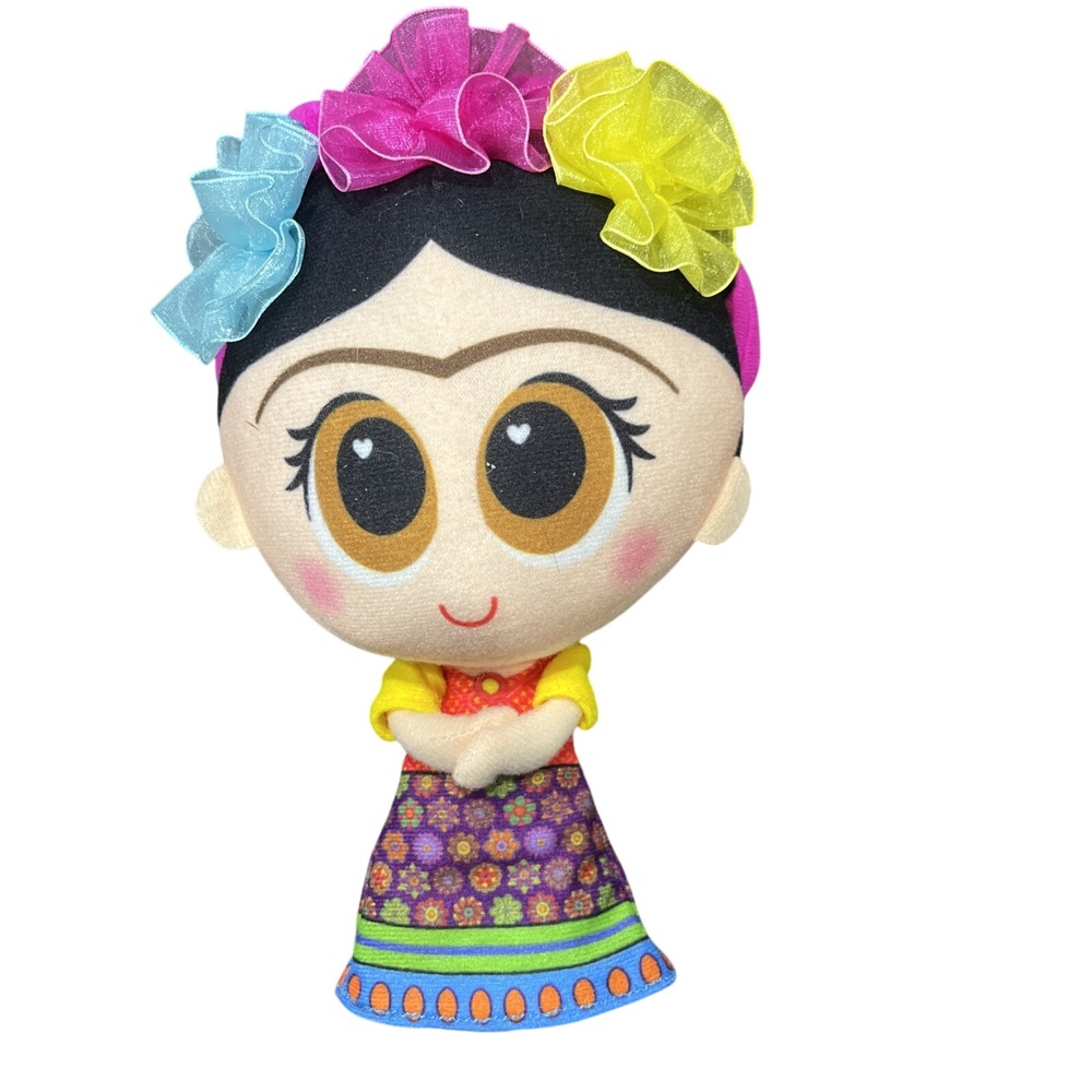 Amparin Plush Unisex 8" Multicolor Frida Fisita Kahlo Doll Floral Crown Chibi